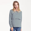 Maternity T-shirt  Striped Long Sleeve For Elegant Women