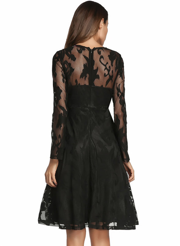 Women Strapless Lace Dress