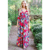 Sexy Deep V Neck Beach Casual Half Sleeve Boho Printed Women Long Maxi Dresses