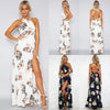 Floral Backless High Split Tie Waist Cutout Maxi Dress