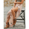 Bohemian Floral Print  Ankle-length Natural Summer Casual Half Skirt