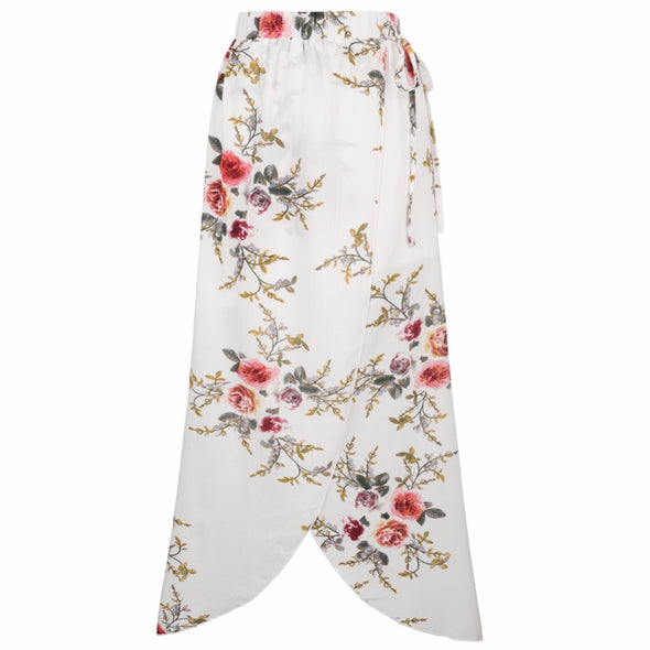 Bohemian Floral Print  Ankle-length Natural Summer Casual Half Skirt