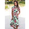 2022 Women Floral Print Boho Long Dresses Sexy Summer Maxi Beach Tunic Dress