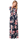 Floral Print Women Casual Tunic Boho Long Sleeve Beach Dresses