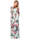 Floral Print Women Casual Tunic Boho Long Sleeve Beach Dresses