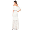 2022 Strapless Lace Patchwork Solid Boho Hollow Out Elegant Zipper  Maxi Dresses