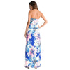 2022 Summer Strapless Floral Print Sexy Party Tunic Vestidos Boho Elegant Maxi Dress