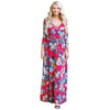 2022 Summer V-neck  Long Dress Floral Print  Casual Elegant dress