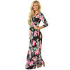 2022 Summer V-neck  Long Dress Floral Print  Casual Elegant dress