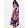 2022 Summer V-neck  Long Dress Floral Print  Casual Elegant dress