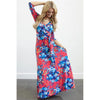 2022 Summer V-neck  Long Dress Floral Print  Casual Elegant dress