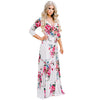 2022 Summer V-neck  Long Dress Floral Print  Casual Elegant dress