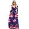 2022 Summer V-neck  Long Dress Floral Print  Casual Elegant dress