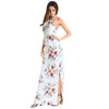 Bohemian Halter Off Shoulder Floral Print Beach Maxi Dress