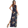 Bohemian Halter Off Shoulder Floral Print Beach Maxi Dress