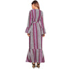 2022 Floral Print  Sexy V Neck High Split Flare Sleeve Summer Maxi Boho Dresses