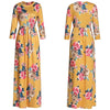 2022 Summer Floral Print Dress Boho Casual Tunic Long Sleeve Women Party Dress