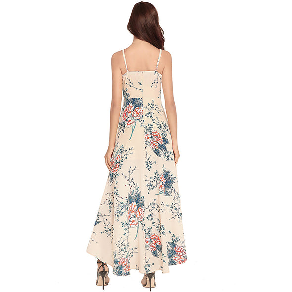 Women Long Floral Print Boho Maxi Dresses