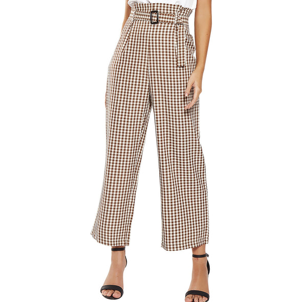 2022 Cotton Casual Loose Pants High Waist Printing The Wide Leg Pants