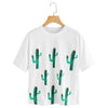 Women Summer Loose Print Cactus Casual Tshirt