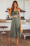 Women Casual Regular  Lace-up Halter Jumpsuit