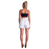 Women Summer Striped  Mid Elastic Waist Casual Short