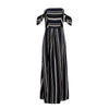 Summer Women Off Shoulder  Neck Striped Dress