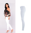 Women's Slim Stretch High Waist Jeans Feet  Pants