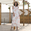 Elegant long maxi  women summer white casual chiffon dress