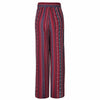 Sexy High split stripe wide leg pants women Summer beach