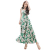 Floral Print Dress Adjustable Bandage Split Party Strapless Ankle Length Women dressee