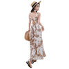 Floral Print Dress Adjustable Bandage Split Party Strapless Ankle Length Women dressee