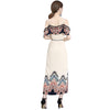 2022 Summer Floral Print Chiffon  Women Spaghetti Strap Belt Maxi Dress