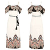 2022 Summer Floral Print Chiffon  Women Spaghetti Strap Belt Maxi Dress