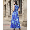 2022 Women Retro Floral Print V Neck Sleeveless Tank Bohemian Long Maxi Dress