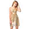 Women's sequins sexy shoulder dress