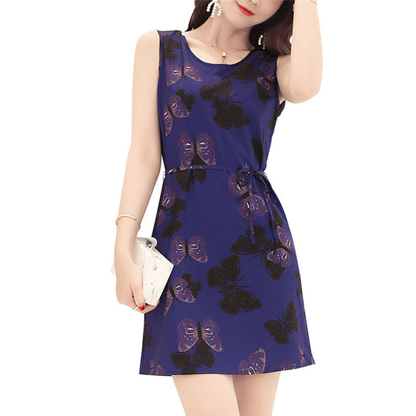 Women Sexy Fashion Print A-Line Party Dress