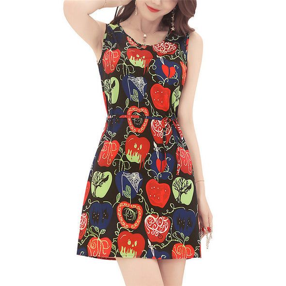 Women Sexy Fashion Print A-Line Party Dress