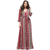 2022 Summer  Floral Print Chiffon 3/4 Sleeve Casual  Boho Maxi Dress