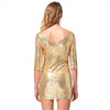 New women's sexy slim thin sleeves hip sequin dress