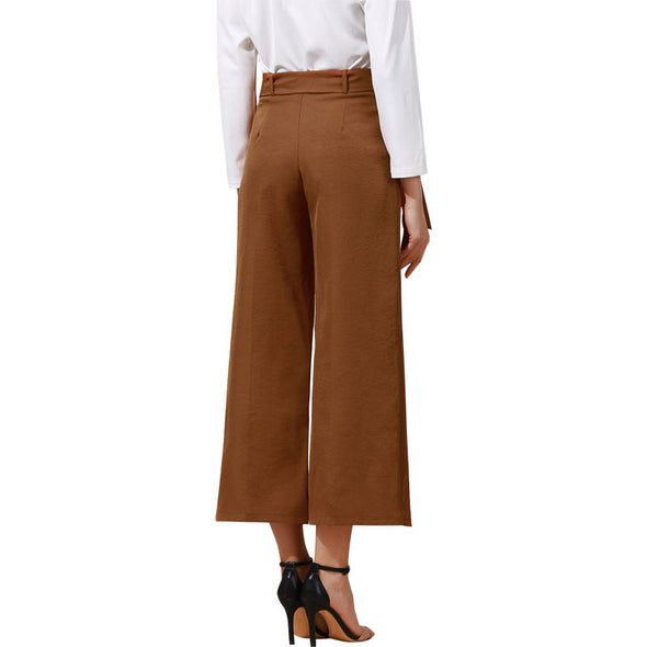 Women Casual High Waist Loose Wide Leg Pants