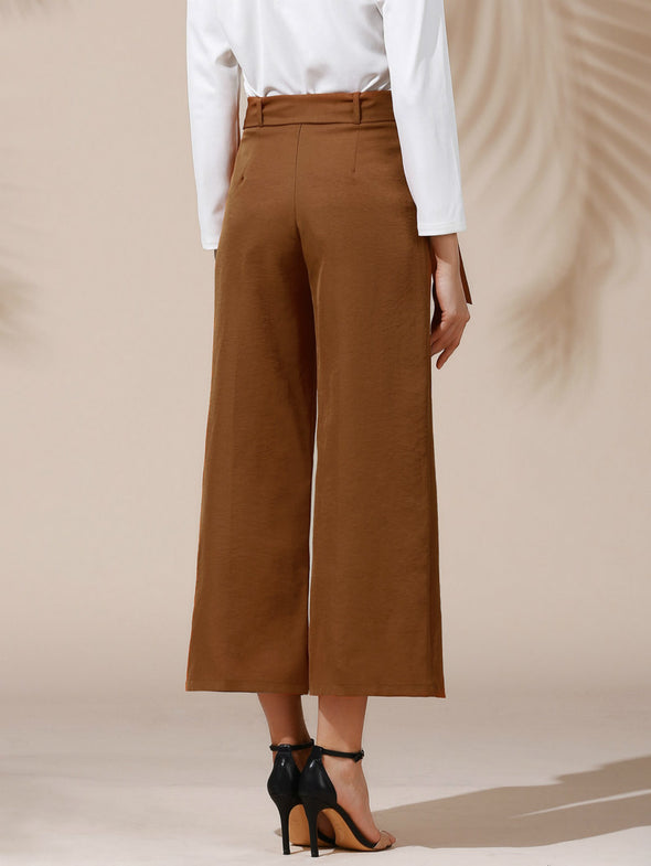 Women Casual High Waist Loose Wide Leg Pants