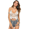 Women  Sexy Lace Hollow Out Strap  Tops Print  Backless  Tops