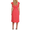 Women's polka dot ruffled V-neck dress