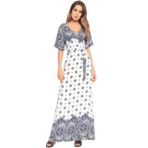 New dress print irregular dress