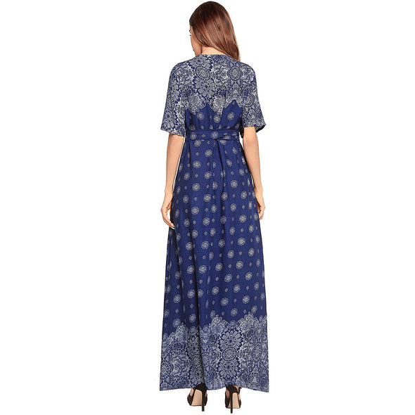 New dress print irregular dress