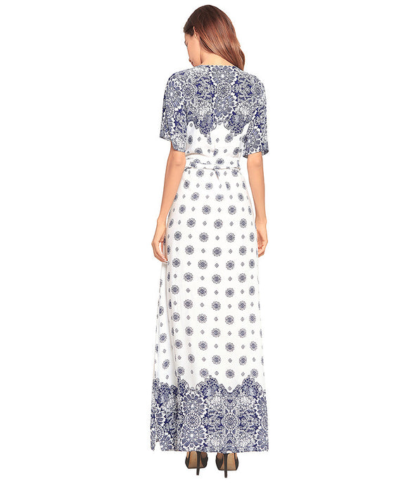 New dress print irregular dress