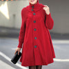 Cotton Standing Collar Windbreaker Loose Woolen Coat