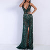 Women Sexy  Deep V Neck Backless Mermaid Ladies Party Dress