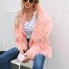 Fashion Leisure Solid Color Long Sleeved Plush Coat